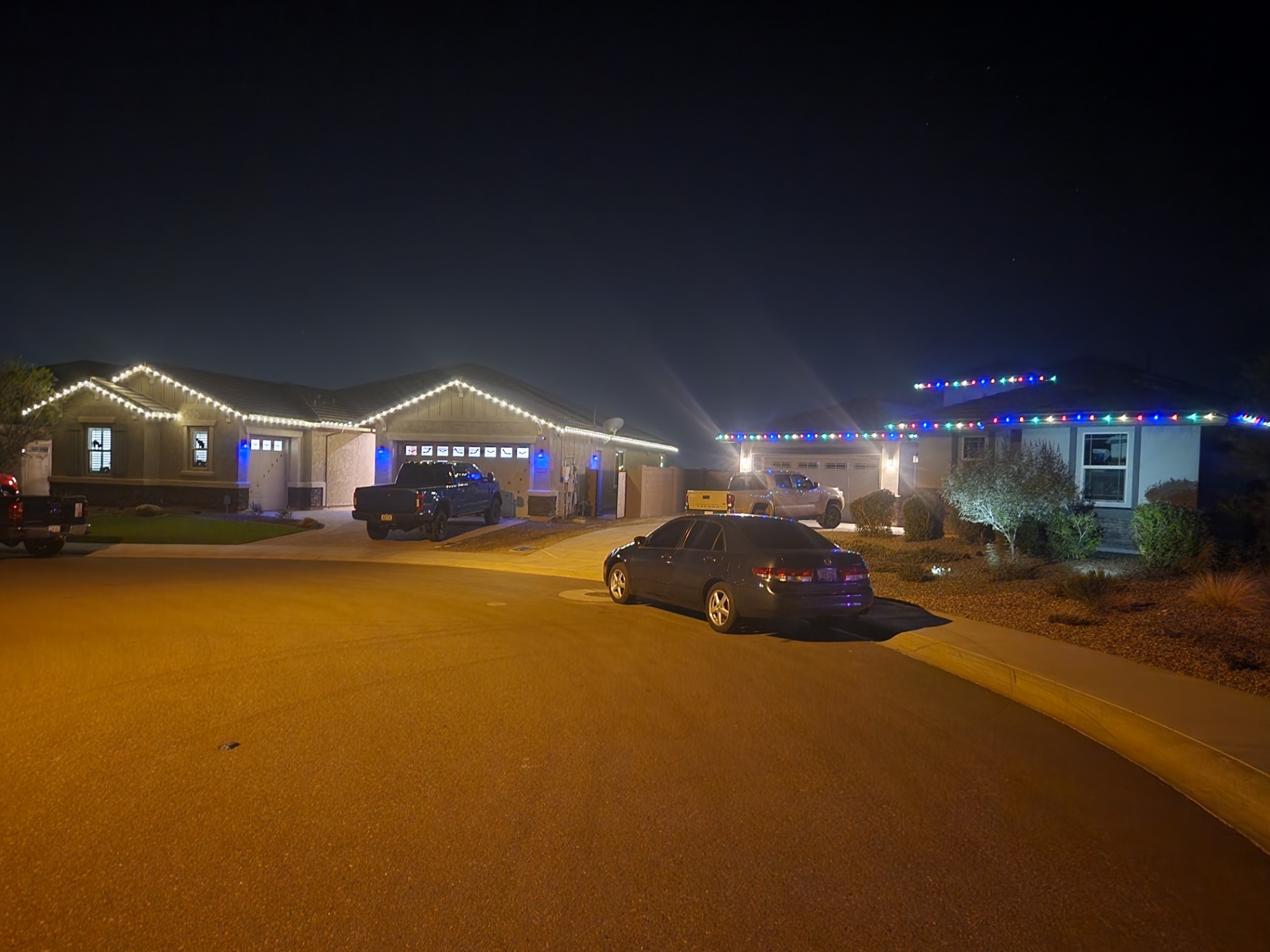 A full street of homes we lit across the Valley